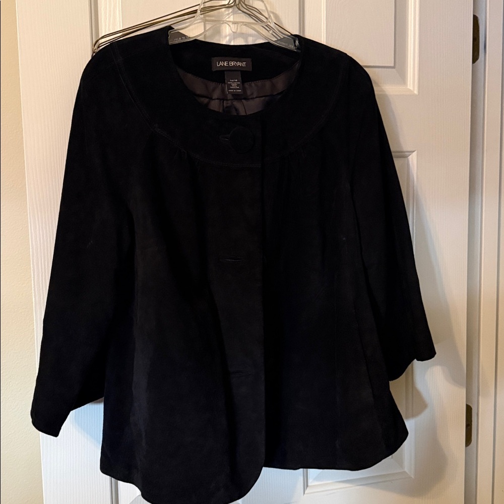 Lane Bryant  Black Suede Coat